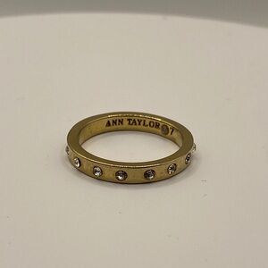 Ann Taylor Gold Band with Clear Accents
